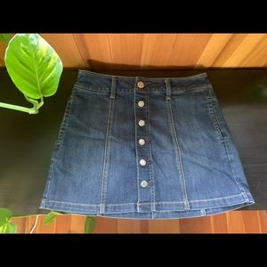 Button up jean skirt